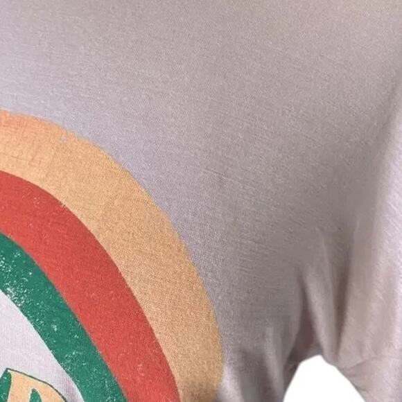 Rainbow Top With Good Times Graphic Tee Shirt NWOT - Picture 5 of 6